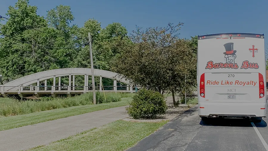 barons bus tickets city attractions portland indiana bowstring truss bridge